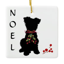 Enfeites de natal Scruffy Mutt NOEL