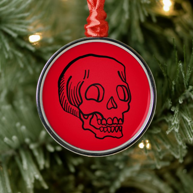 Enfeites de natal Skull Metal (Árvore)