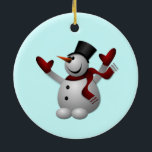Enfeites de natal Snowman<br><div class="desc">Feliz Enfeites de natal do Snowman - ou Escolha / Adicione seu Texto / Nome / Cor - Faça seu presente especial - Redimensione e mova ou remova e adicione elementos / texto com a ferramenta de personalização! Você também pode transferir esses designs para mais de 1000 produtos Zazzle. Feliz...</div>