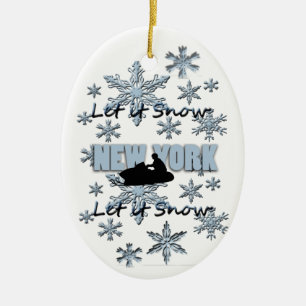 Enfeites de natal Snowmobile Snow New York