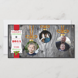 Enfeites de natal sobre o Cartões de fotos de Féri