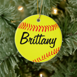 Enfeites de natal Softball Personalizado