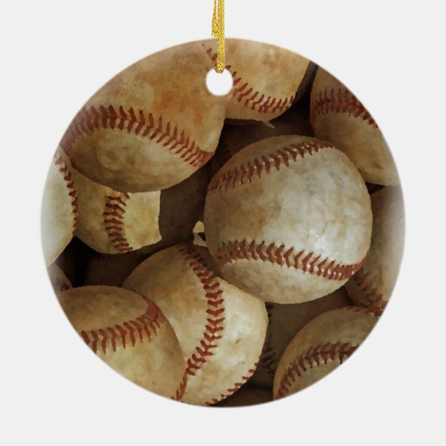 Enfeites de natal Trendy Baseball Trabalho de arte (Traseira)