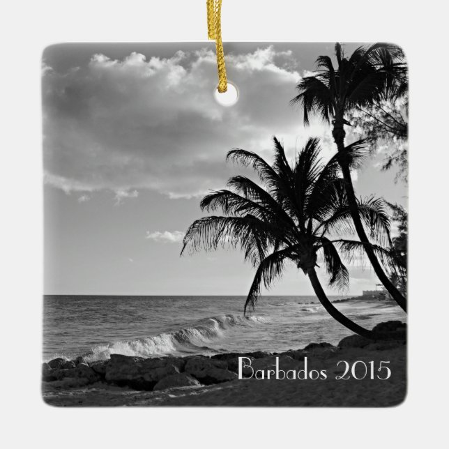 Enfeites de natal tropicais da ilha - personalize (Frente)