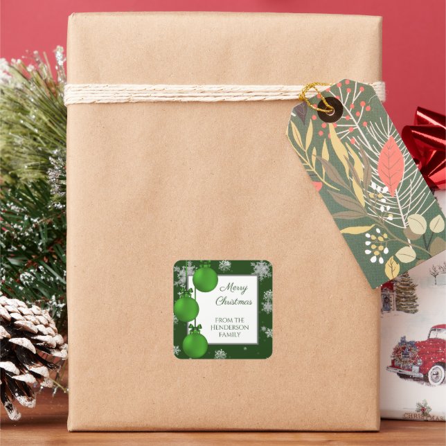 Enfeites de natal verdes adesivos (Feriado)