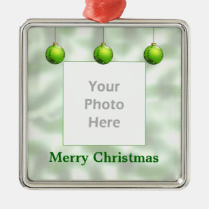 Enfeites de natal verdes (quadro da foto)