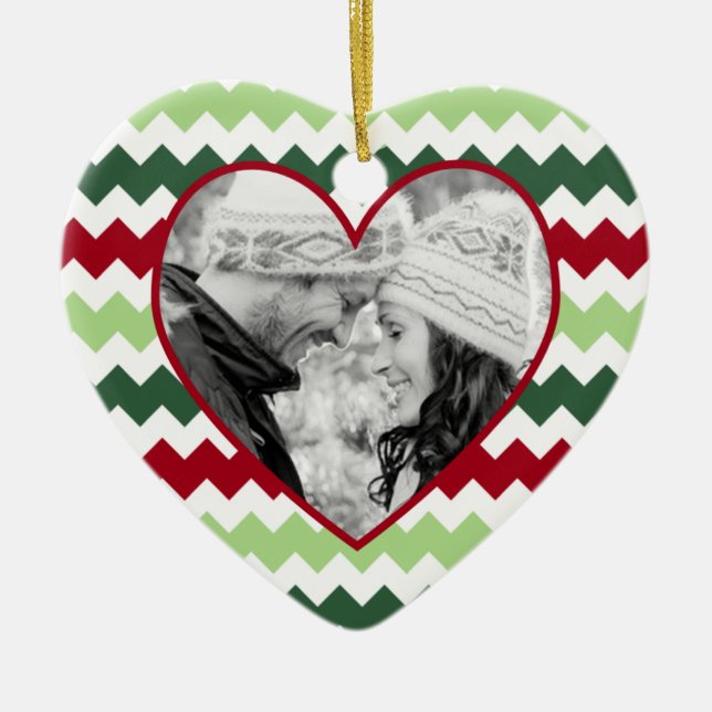 Enfeites de natal verdes vermelhos da foto do (Frente)