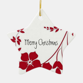 enfeites de natal vermelhos da flor