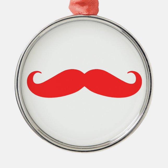 Enfeites de natal vermelhos do bigode (Frente)
