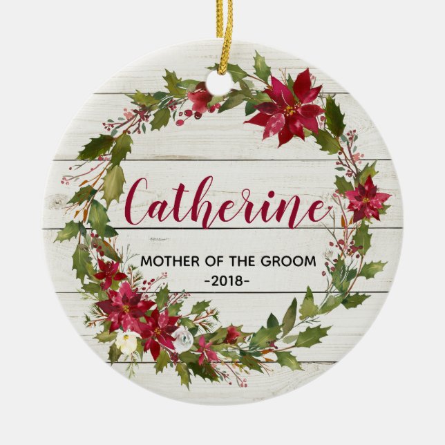 Enfeites de natal Wedding personalizados para a (Frente)