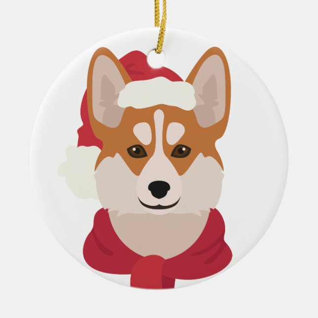 Enfeites de natal Welsh Corgi (Frente)