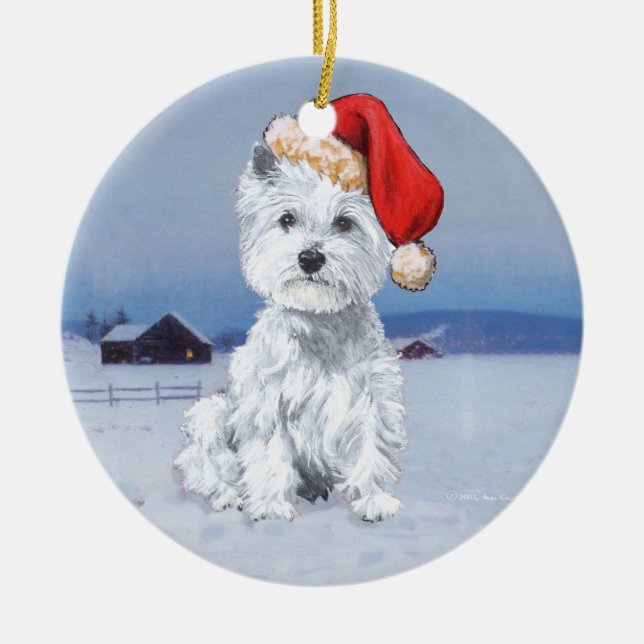 Enfeites de natal Westies (Frente)