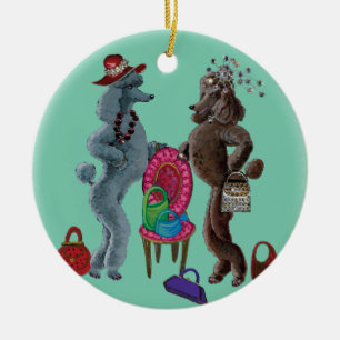 Enfeites de natal Whimsical Poodle