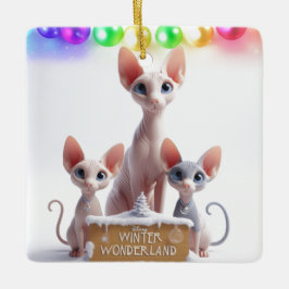 Enfeites de natal Winter Wonderland Sphynx