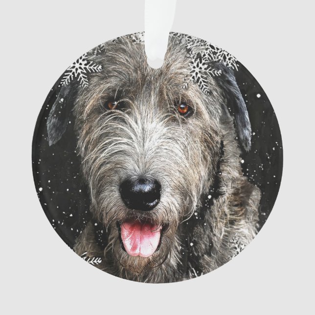 Enfeites de natal Wolfhound da Irlanda (Frente)