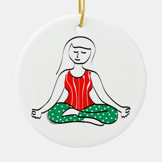 Enfeites de natal Yoga (Frente)