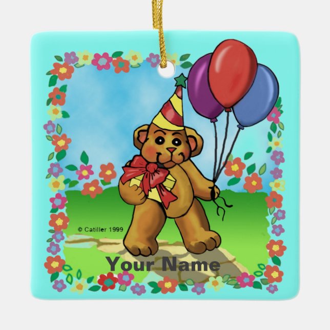 Enfeites de Urso para Festa de Aniversário (Frente)
