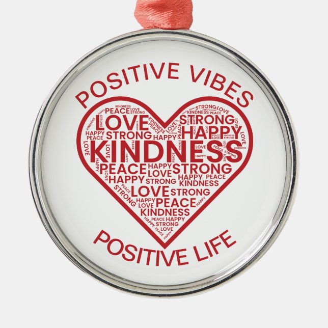Enfeites de Vibrações Positivas Vida Positiva (Frente)
