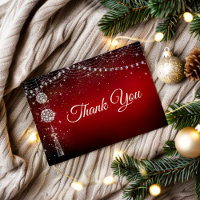 Enfeites elegantes chic, vermelhos Convite de Nata