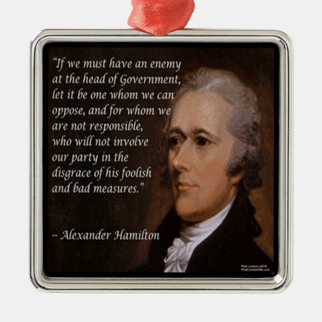 Enfeites "Líder Inimigo" de Alexander Hamilton (Frente)