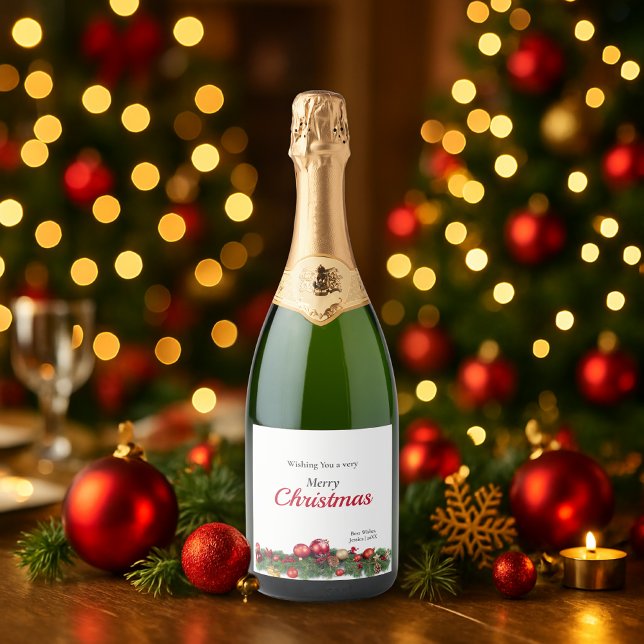 Enfeites Vermelhos Brilhantes Natal Moderno (Criador carregado)