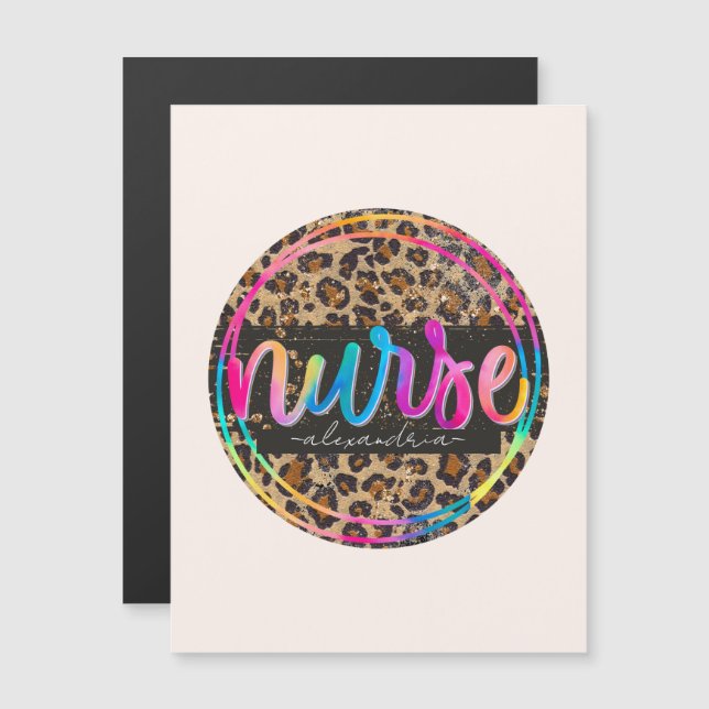 "Enfermeira - Amor, Inspiração, Cura" a Cor Arco-Í (Frente/Verso)