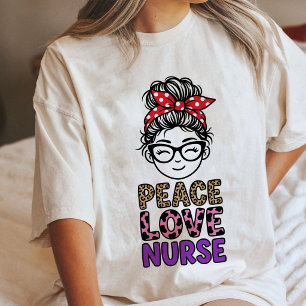 Enfermeira Amor Paz Cabelo Desarrumado Gráfico