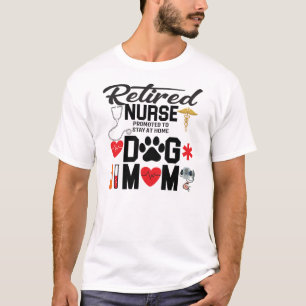 Enfermeira aposentada Cachorro Mãe Camisa Gráfica,