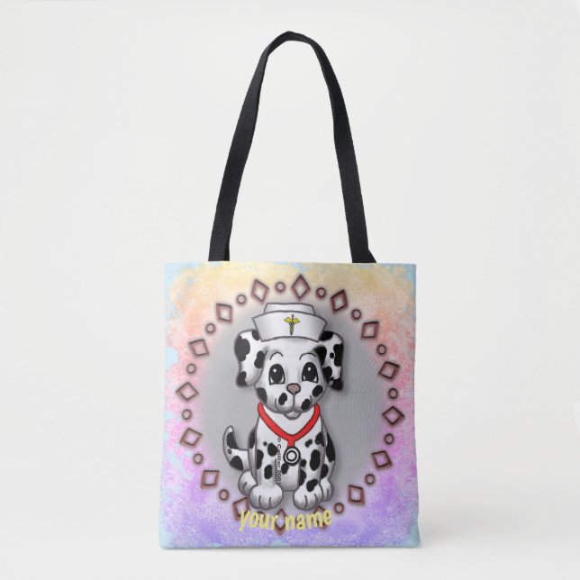 Enfermeira Cachorro Enfermeira Tote Bag (Frente)