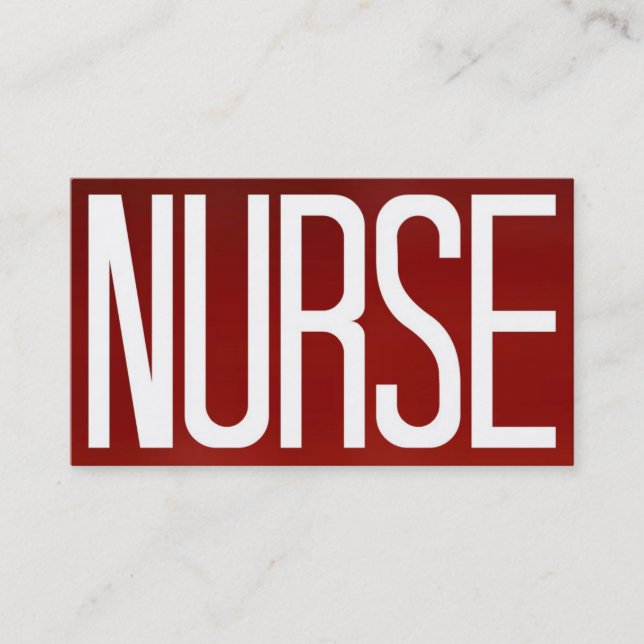 Enfermeira Cartão de visita vermelho escuro (Frente)