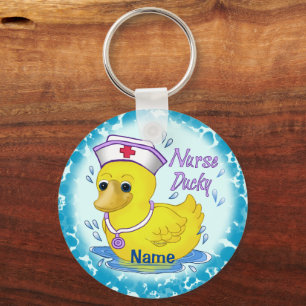 Enfermeira Cute Ducky chaveiro