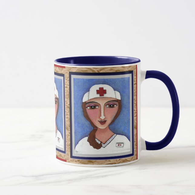 Enfermeira da arte popular - caneca do RN/cuidados (Direita)