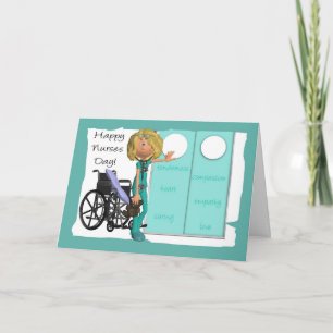 Enfermeira de Cartoon, Cartão de Saudação para o D