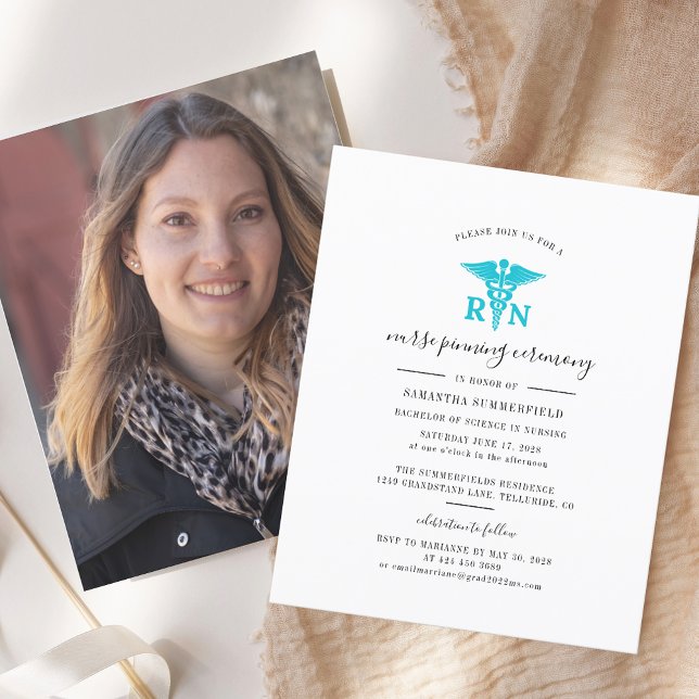 Enfermeira de Graduação Cerimônia de Pinning 2025  (Graduation Nurse Pinning Ceremony 2025 Invitation)