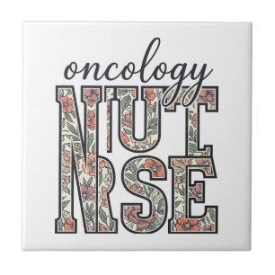 Enfermeira de Oncologia Floral Vintage
