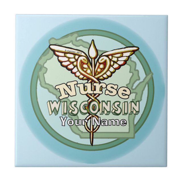 Enfermeira de Wisconsin Caduceu (Frente)