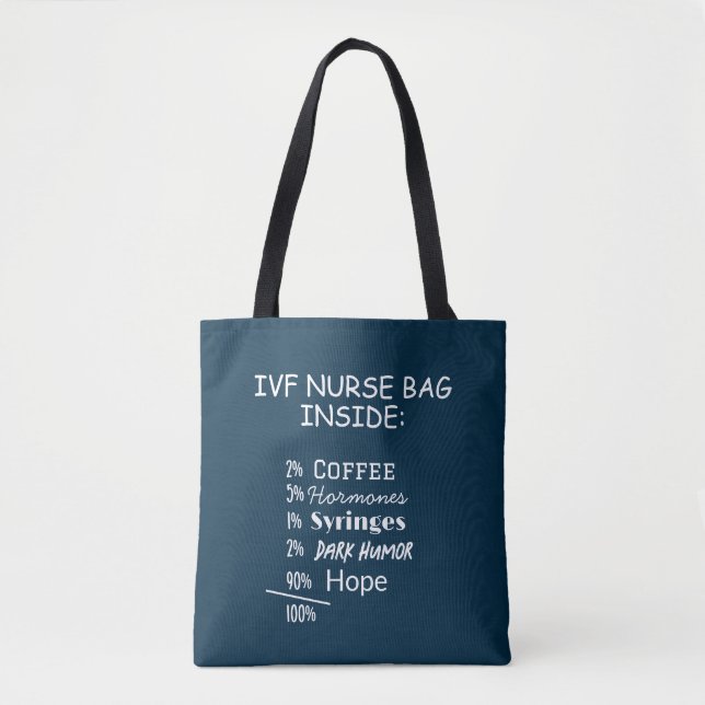 Enfermeira FIV Fertilidade Agravadora Tote Bag Eng (Frente)