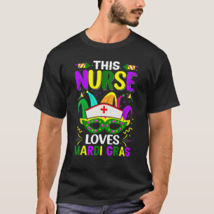 Enfermeira Mardi Gras Scrub Top RN ICU PACU NICU E