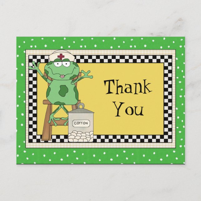 Enfermeira Obrigado cartão postal (Frente)