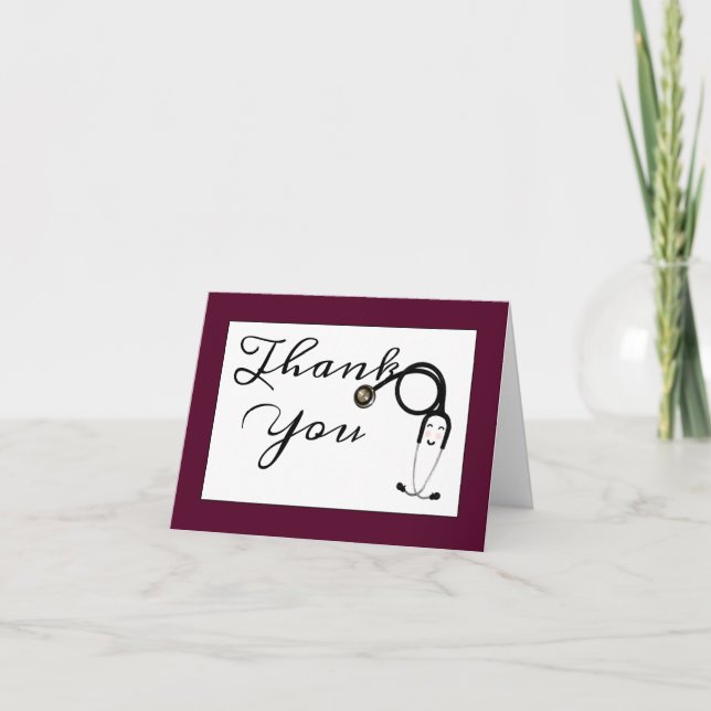 Enfermeira Obrigado Cartões (Frente)