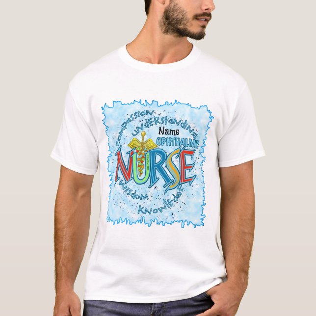 Enfermeira Oftálmica Lema enfermeiras camiseta  (Frente)