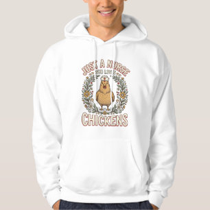 Enfermeira Que Ama Galinhas Camisa Vintage Design_