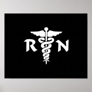 Enfermeiras do RN e poster médico do símbolo