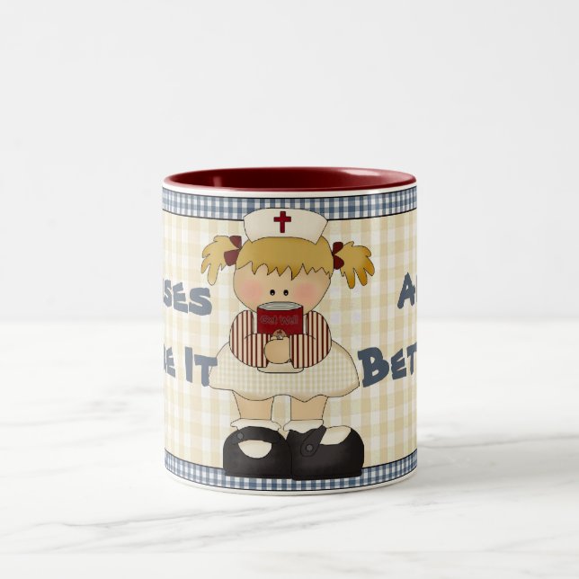 Enfermeiras fazem tudo melhor caneca de café (Centro)