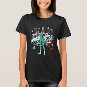 Enfermeiras Negras Rocham Camisa Super Hero Black