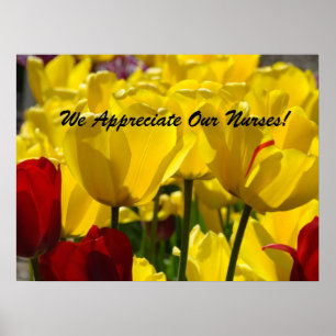 Enfermeiras Semana poster Tulips Agradam Nossas En