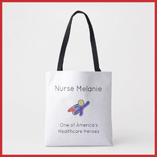 Enfermeiro Bonito Herói Tote Bag
