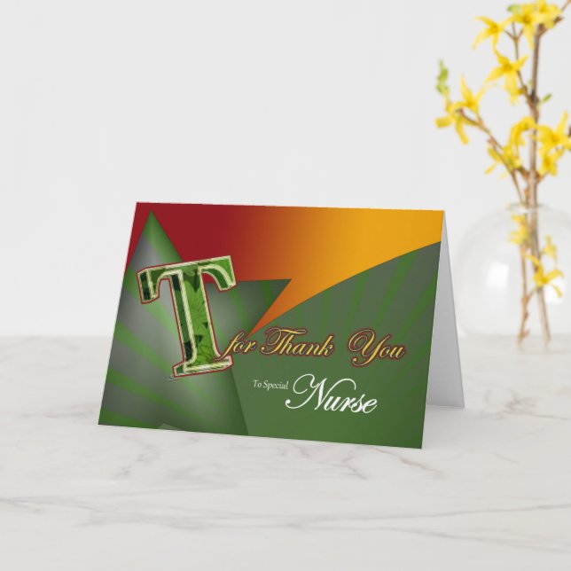 Enfermeiro cartões de agradecimentos Grande Enferm (Flor Amarela)