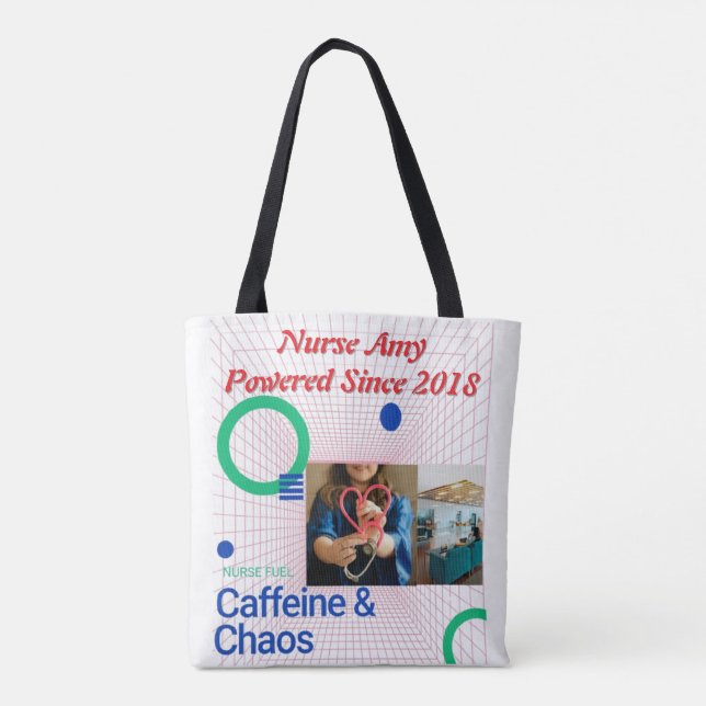 Enfermeiro Fuel Tote Bag - Enfermeira Funny Caffei (Verso)