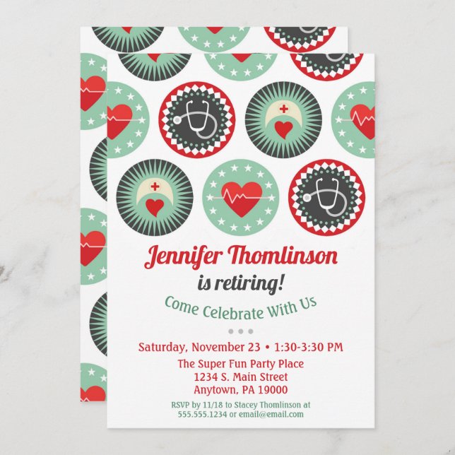 Enfermeiro - Parte de Enfermeiro do Convite para R (Frente/Verso)